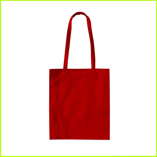 Maxi Tote Bag "Rossa" con impunture blu e fodera interna