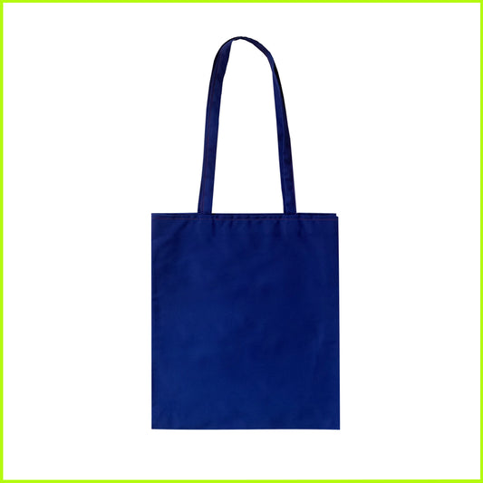 Maxi Tote Bag "Blu" con impunture rosse e fodera interna